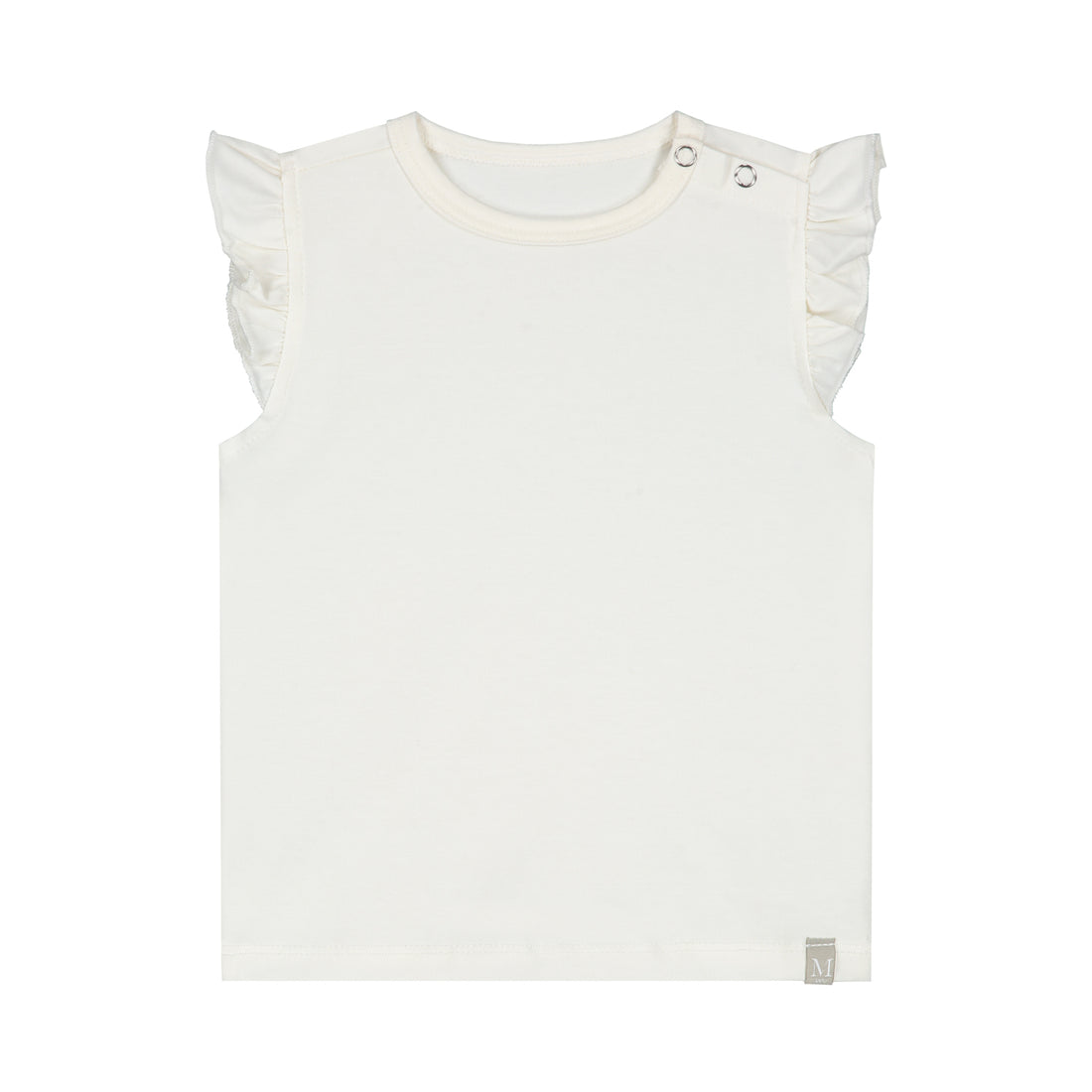 Ruffle top ecru_Momsandminis